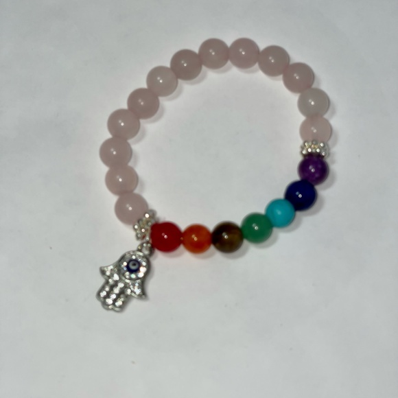 Chakra Bracelet and pink Aventurine beads. - Picture 3 of 5